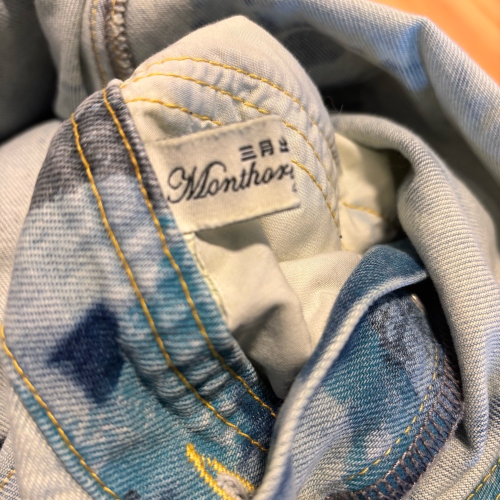 Stylish Monthorigin Multicolor Denim Jumpsuit - image 7